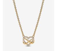 PANDORA 14ct Gold Plated Sparkling Infinity Heart Collier Necklace 362666C01-50