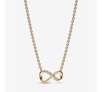 PANDORA 14ct Gold Plated Sparkling Infinity Necklace 368821C01-50
