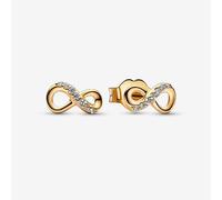 PANDORA 14ct Gold Plated Sparkling Infinity Stud Earrings 268820C01