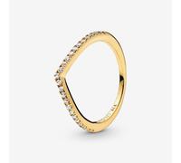 Pandora 14ct Gold Plated Sparkling Wishbone Ring 168758C01-58