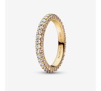 PANDORA 14ct Gold Plated Timeless Pavé Ring 162627C01-58