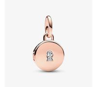 PANDORA 14ct Rose Gold Plated Cubic Zirconia Love Locket Dangle Charm 783066C01