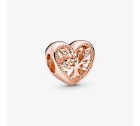 PANDORA 14ct Rose Gold Plated Cubic Zirconia Openwork Family Tree Charm 788826C01