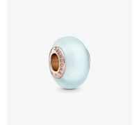 PANDORA 14ct Rose Gold Plated Matte Blue Murano Glass Charm 789420C00