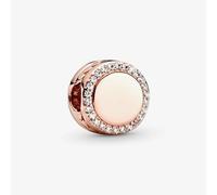 PANDORA 14ct Rose Gold Plated Sparkling Button Charm 788747C01