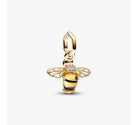 PANDORA 14ct Yellow Gold Plated Cubic Zirconia Sparkling Bee Dangle Charm 762672C01