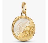 PANDORA 14ct Yellow Gold Plated Pegasus Medallion Dangle Charm 764090C01
