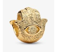 PANDORA 14ct Yellow Gold Plated Textured Hamsa Hand Charm 764042C00
