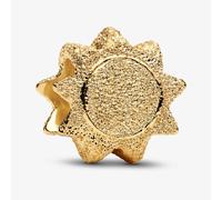 PANDORA 14ct Yellow Gold Plated Textured Mini Sun Charm 764052C00