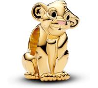 Pandora Disney The Lion King Simba 14k gold-plated charm with black and pink enamel