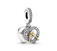 Pandora 14k Gold Two-tone Happy Anniversary Dangle Charm 799322C01