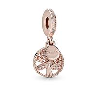 PANDORA 14k Rose Gold-Plated Family Heritage Dangle Charm, No Box