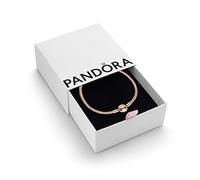 PANDORA 14k Rose Gold-Plated Snake Chain Bracelet, Size 17, Gift Box