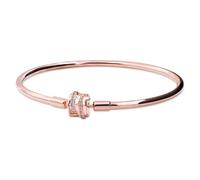 PANDORA 14K Rose Gold Plated Sparkling Shooting Star Bangle 582734C01-21