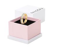 Pandora 163797C01 Women's Eternity Ring Gold-Coloured, 52/16,6, Sterling Silver, Cubic Zirconia