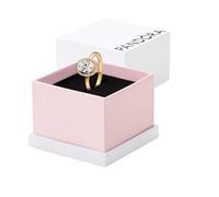 PANDORA 163802C01-50 Women's Ring with Sparkling Halo Oval Gold Tone Size N