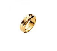 Pandora 163886C00 Wide Band Ring for Women Wavy Gold 163886C0, 56/17,8, Sterling Silver, No Gemstone