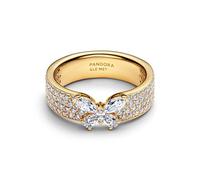 PANDORA 164270C01 Women's Ring Sparkling Butterfly Wide Gold-Coloured, 56/17,8, Other, Cubic Zirconia