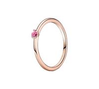 Pandora 189259C03 Women's Ring Pink Solitaire, Precious metal, Crystal