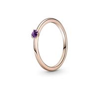 Pandora 189259C06 Women's Ring Purple Solitaire, Precious metal, Crystal