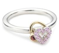 Pandora 190844RHL Women's Ring Silver, Pink Zirconia, rhodolite, Cubic Zirconia
