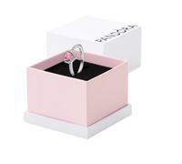 PANDORA Timeless 198421C03-56 Raised Pink Heart Ring Sterling Silver with Cubic Zirconia Size: 56, Sterling Silver, No Gemstone