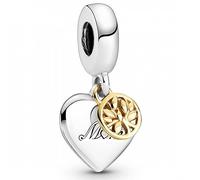 Pandora, Two Tone Family Tree & Heart Charm Sterling Silver and 14k Gold 899366C00