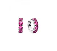 Pandora 293851C02 Women's Creole Earrings Pink Silver 293851C02en Pink Silver, one size, Glass, No Gemstone