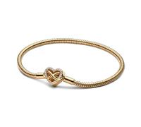 PANDORA 563758C01 Women's Bracelet Sparkling Infinity Heart Gold-Coloured, 21cm, Sterling Silver, Cubic Zirconia