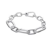 Pandora ME Collection 593854C00-4 Striking Sterling Silver Link Chain Bracelet Length 20 cm, 593854C00-4, Sterling Silver, No Gemstone
