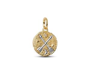 PANDORA 764081C01 Crossed Arrows Medallion Pendant
