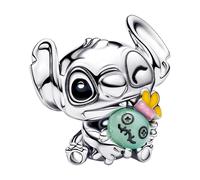Pandora 925 Sterling Silver Disney Stitch Charm Pendant Green 794554C01