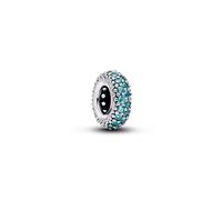 PANDORA Abstract Silver Spacer with ICY Blue Crystal