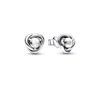 Pandora April Clear Eternity Circle Stud Earrings - Sterling Silver Birthstone Earrings with Man-Made Stones for Women - Gift for Her - No Box
