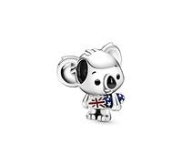 Pandora Australian koala sterling silver charm with red, blue and black enamel
