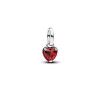 Pandora Silver Red Chakra Heart Mini Dangle Charm