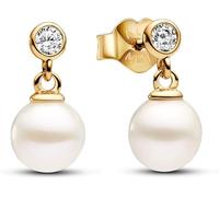 Pandora Behandelte Süßwasserzuchtperle & Stein Ohrhänger 263153C01 Earrings