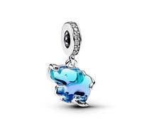 Pandora Blue Murano Glass Elephant Dangle Charm