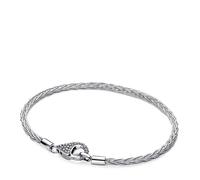 Pandora Bracelets Moments Bracelet Herringbone Chain with Pavé Clasp 594462C01