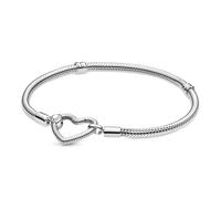 Pandora Bracelets Pandora Moments Snake Chain Bracelet with Heart Buckle 599539C00