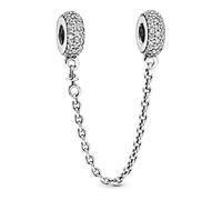 Pandora Timelss Pavé Silver safety chain with clear cubic zirconia