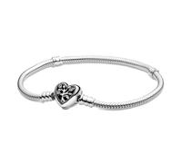 PANDORA Moments Women's Sterling Silver Family Tree Clasp Chain Bracelet for Charms, Size 20, No Box