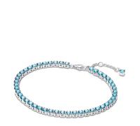 Pandora Timeless Collection 591469C03-18 Sterling Silver Tennis Bracelet Sparkling Blue Crystals 18cm, 591469C03-18, Sterling Silver, Cubic Zirconia, 591469C03-18, Sterling Silver, Cubic Zirconia