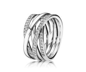 Pandora Braided Crystal Ring - 56