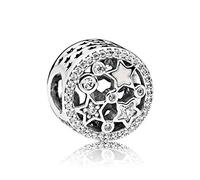 Pandora Brilliant Stars Charm, 796373CZ, Silver (White)