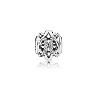 Pandora Caring 796072CZ Women's Charm 925 Silver Zirconia White, Sterling Silver, Cubic Zirconia
