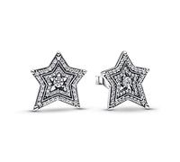 Pandora Celestial Asymmetric Star Stud Earrings