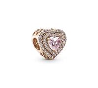 Pandora Charm 789218C01 Leveled Glitter Heart