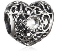 PANDORA Charm April Heart Rock Crystal 791784RC