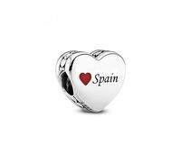 Pandora Charm Heart Spain 792015_E033 Women's Silver, One Size, Stainless Steel, No Gem, taille unique, Stainless Steel, No Gemstone